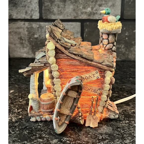 Enesco Moose Creek Crossing “Sven’s Bait Shop” 1995 Nightlight #170577 - Picture 5 of 9